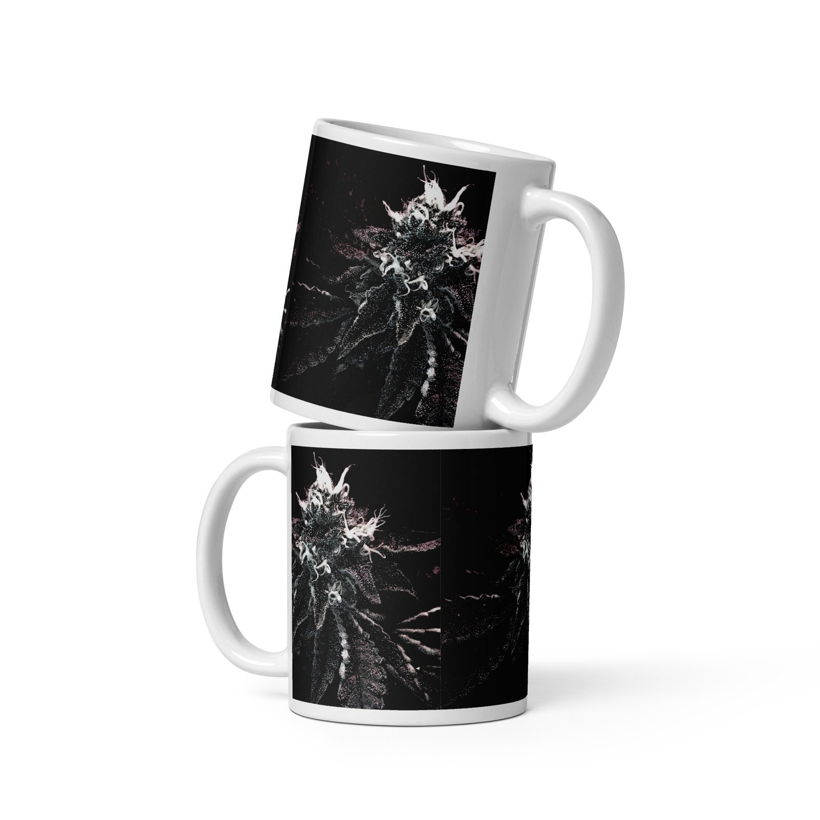 White glossy mug